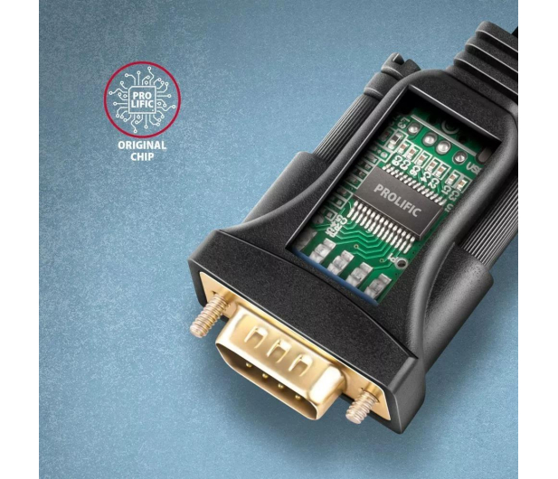 Axagon ADS-1PSN, USB-A 2.0 - serial RS-232 DB9-M / kabel 1.5m - 1353393 - zdjęcie 3